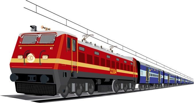 Express train on railway track - Book Tatkal Train Tickets